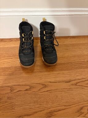 Sorel Kids Black and Tan Winter Boots